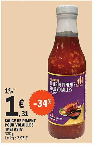 sauce de piment pour volailles "mei asia"