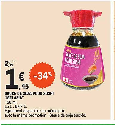 sauce de soja pour sushi "mei asia"