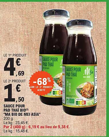 sauce pour pad thaï bio "ma bio de mei asia