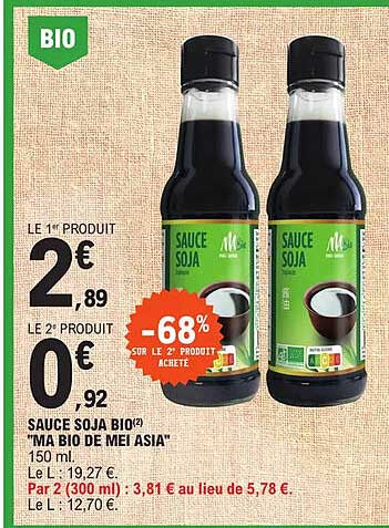 sauce soja bio "ma bio de mei asia"