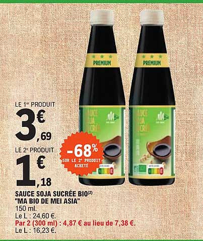 sauce soja sucrée bio "ma bio de mei asia"