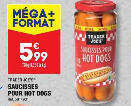 saucisses pour hot dogs trader joe's