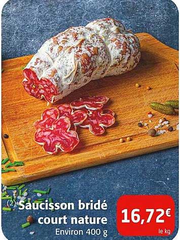 saucisson bridé court nature