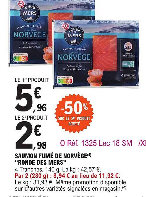 saumon fumé de norvège "ronde des mers"