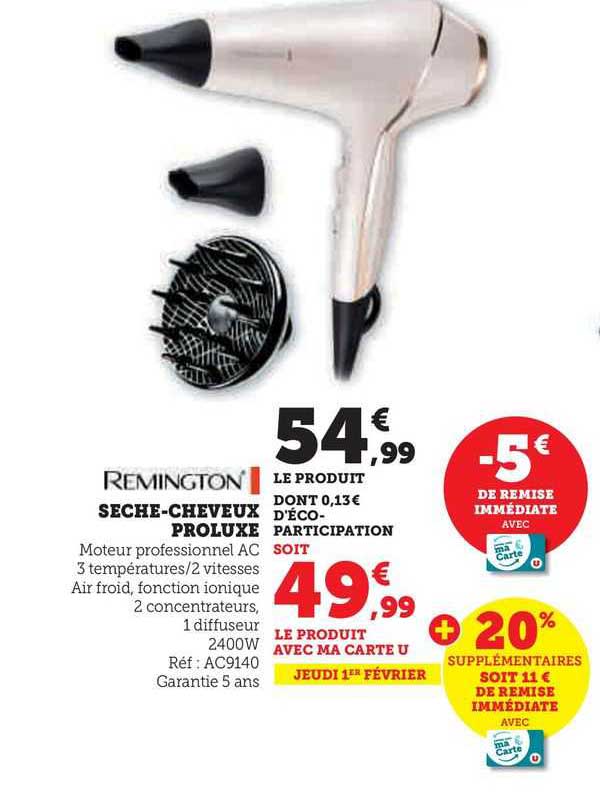 sèche-cheveux proluxe remington