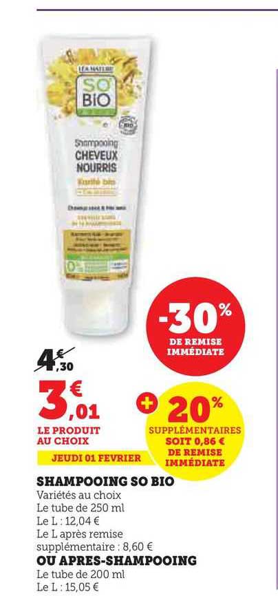shampooing so bio ou après-shampooing