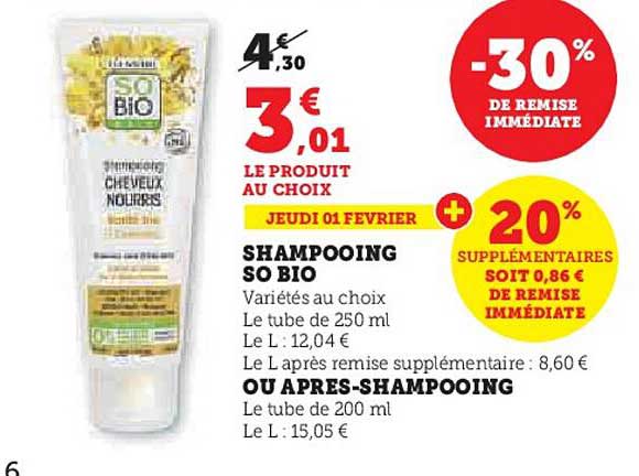 shampooing so bio ou après-shampooing