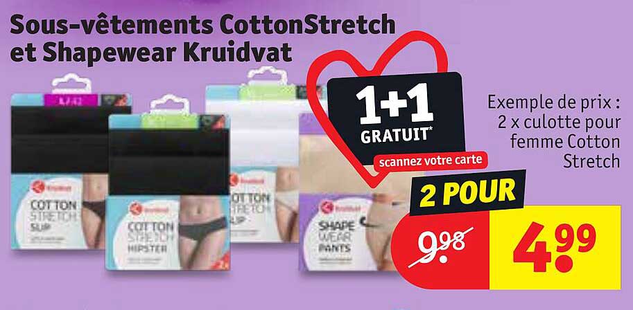 sous-vêtements cottonstretch et shapewear kruidvat