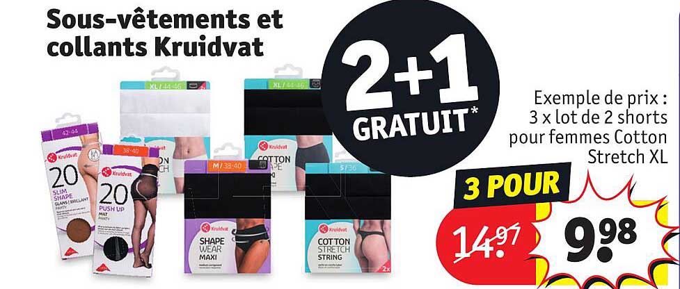 sous-vêtements et collantis kruidvat