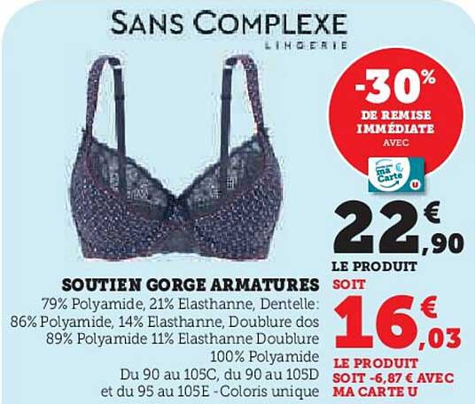 soutien gorge armatures sans complexe