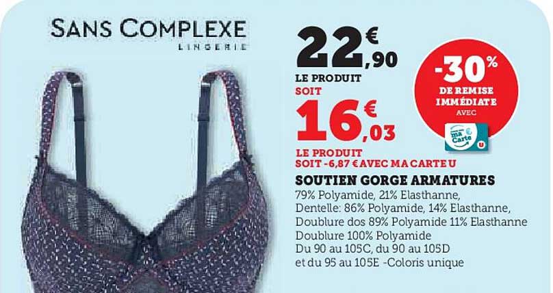 Soutien Gorge Armatures Sans Complexe