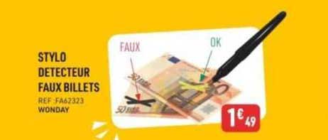 Stylo Détecteur Faux Billets Wonday