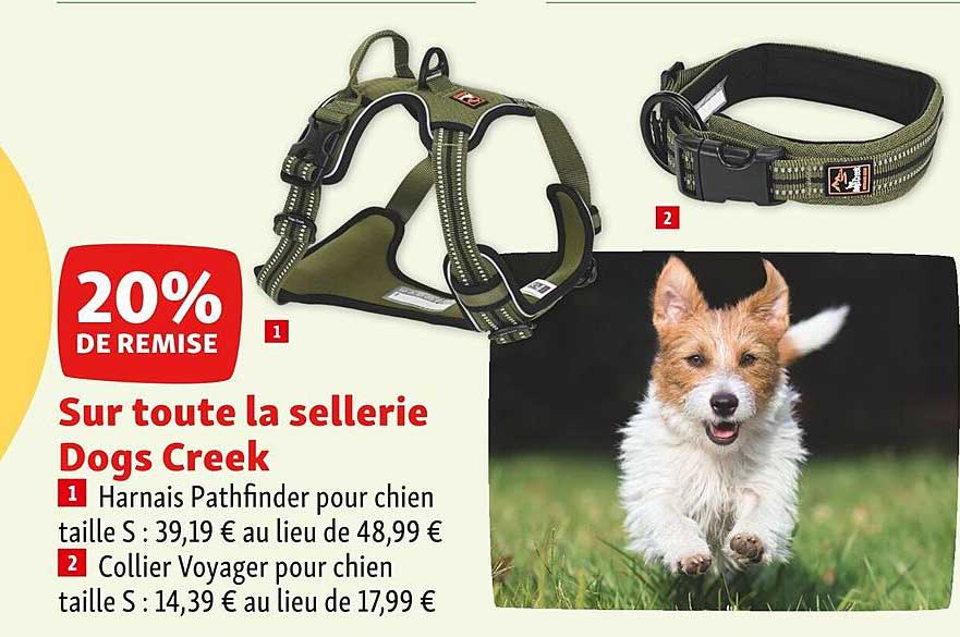 sur toute  la sellerie dogs creek