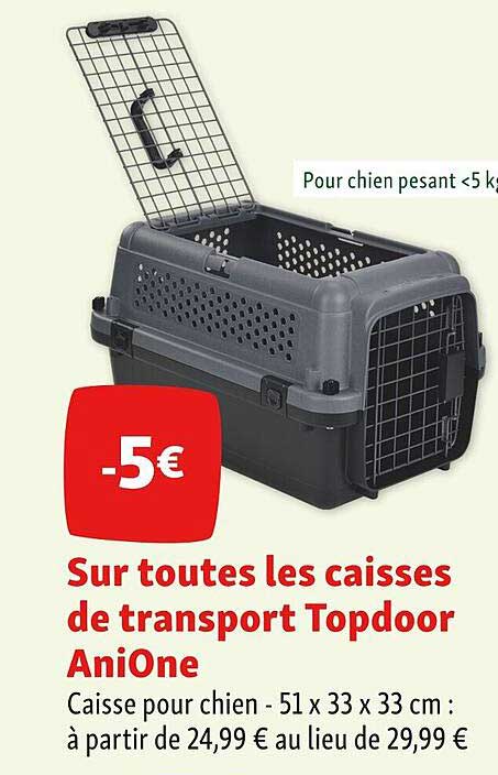sur toutes les caisses de transport topdoor anione