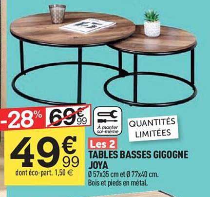 table basses gigogne joya