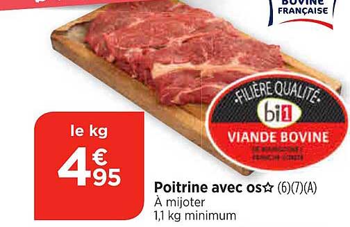 Viande Bovine : Poitrine Avec Os