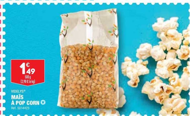 videlys mais a pop corn