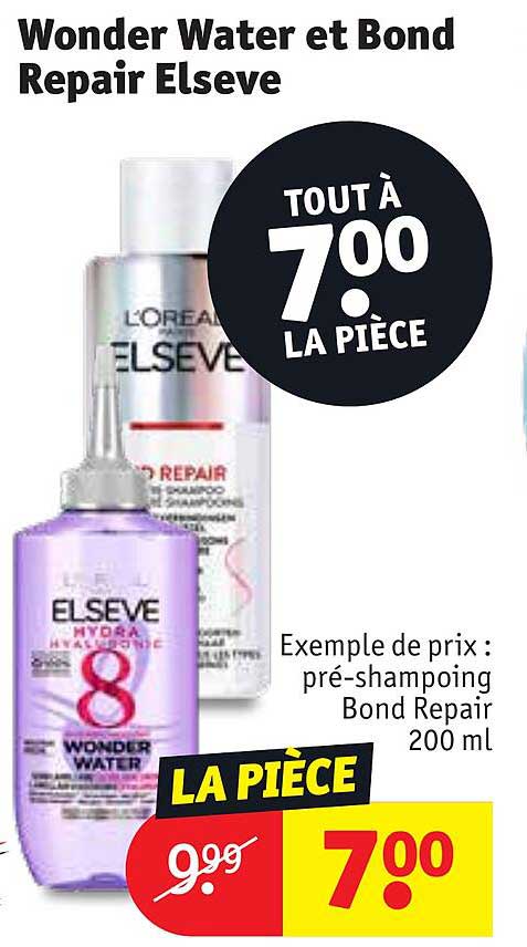 wonder water et bond repair elseve