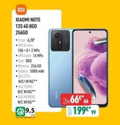 Xiaomi Note 12s 4g 8go 256go