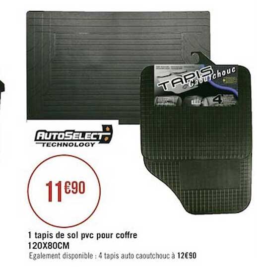 1 tapis de sol pvc pour coffre 120x80cm autoselect