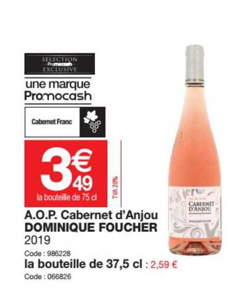 a.o.p. cabernet d'anjou dominique foucher 2019