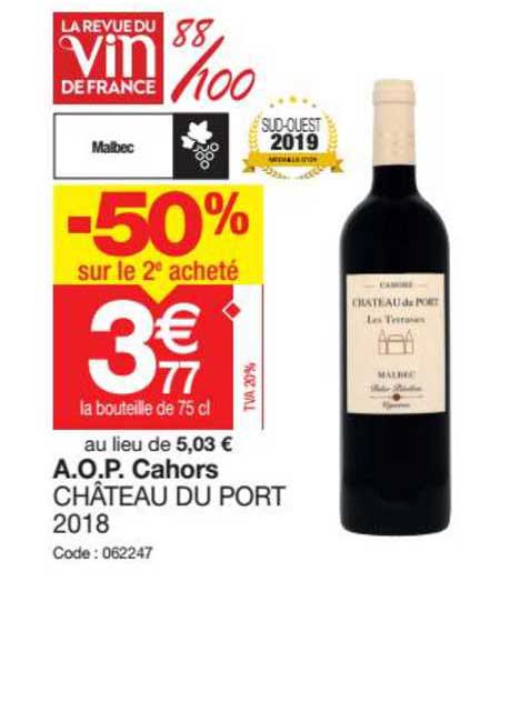 a.o.p. cahors château du port 2018