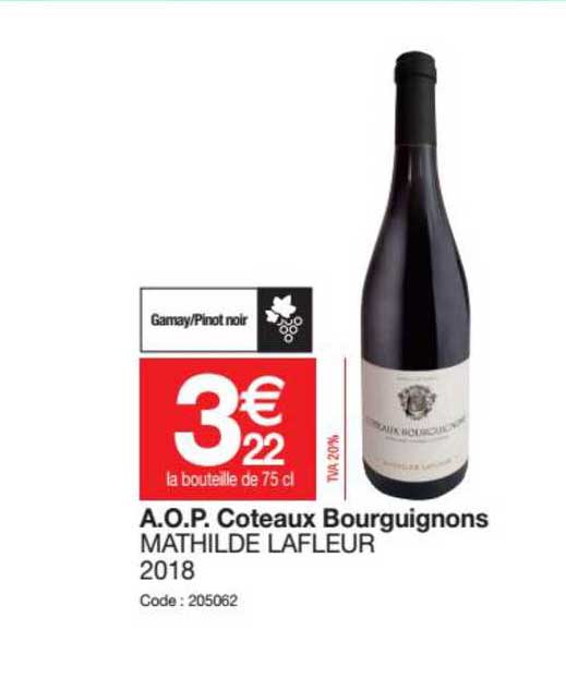 a.o.p. coteaux bourguignons mathilde lafleur 2018