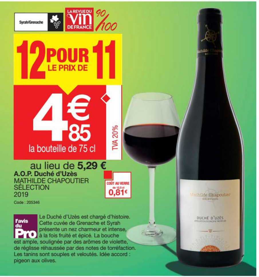 a.o.p. duché d'uzès mathilde chapoutier sélection 2019