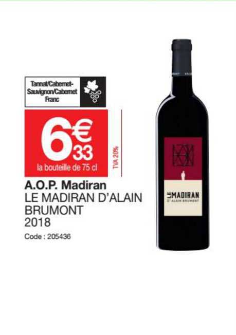 a.o.p. madiran le madiran d'alain brumont 2018