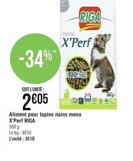 aliment pour lapins nains menu x'perf riga