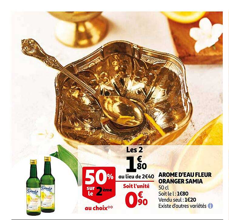 arome d'eau fleur oranger samia