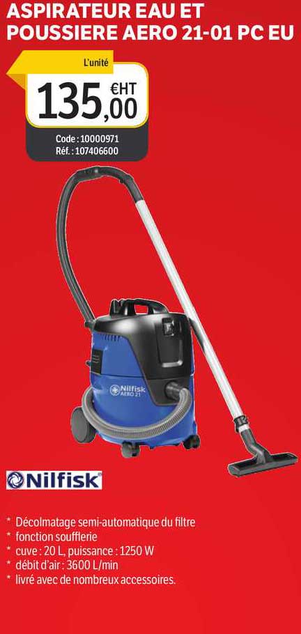Aspirateur Eau Et Poussière Aéro 21-01 Pc Eu Nilfisk
