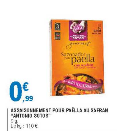 assaisonnement pour paëlla au safran "antonio sotos"