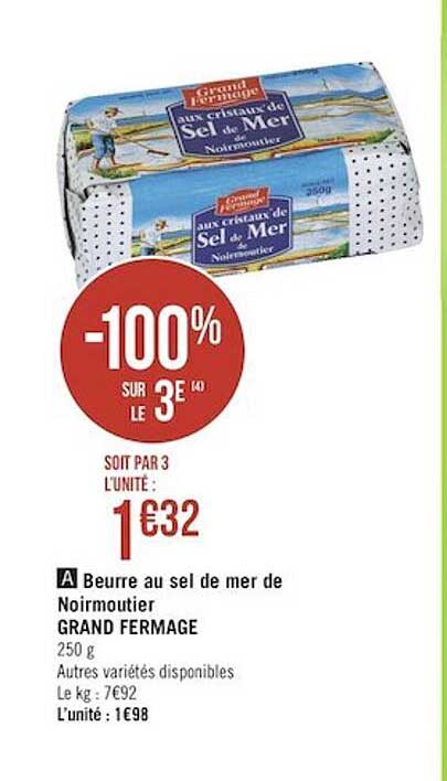 Beurre Au Sel De Mer De Noirmoutier Grand Fermage