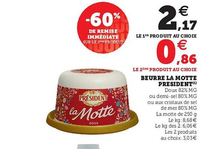 beurre la motte président