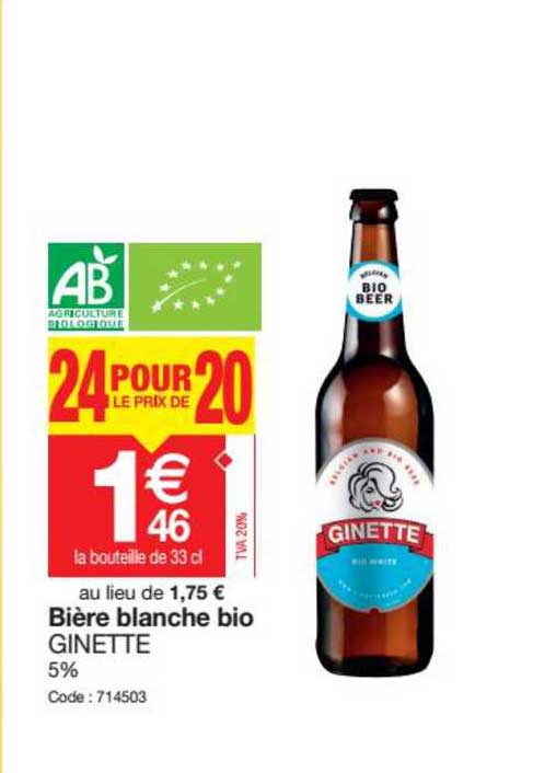 bière blanche bio ginette