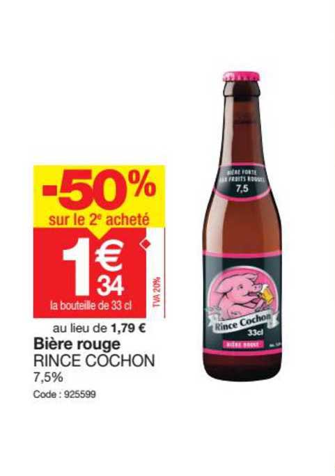 bière rouge rince cochon