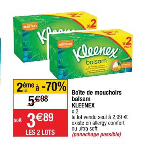 Boîte De Mouchoirs Balsam Kleenex