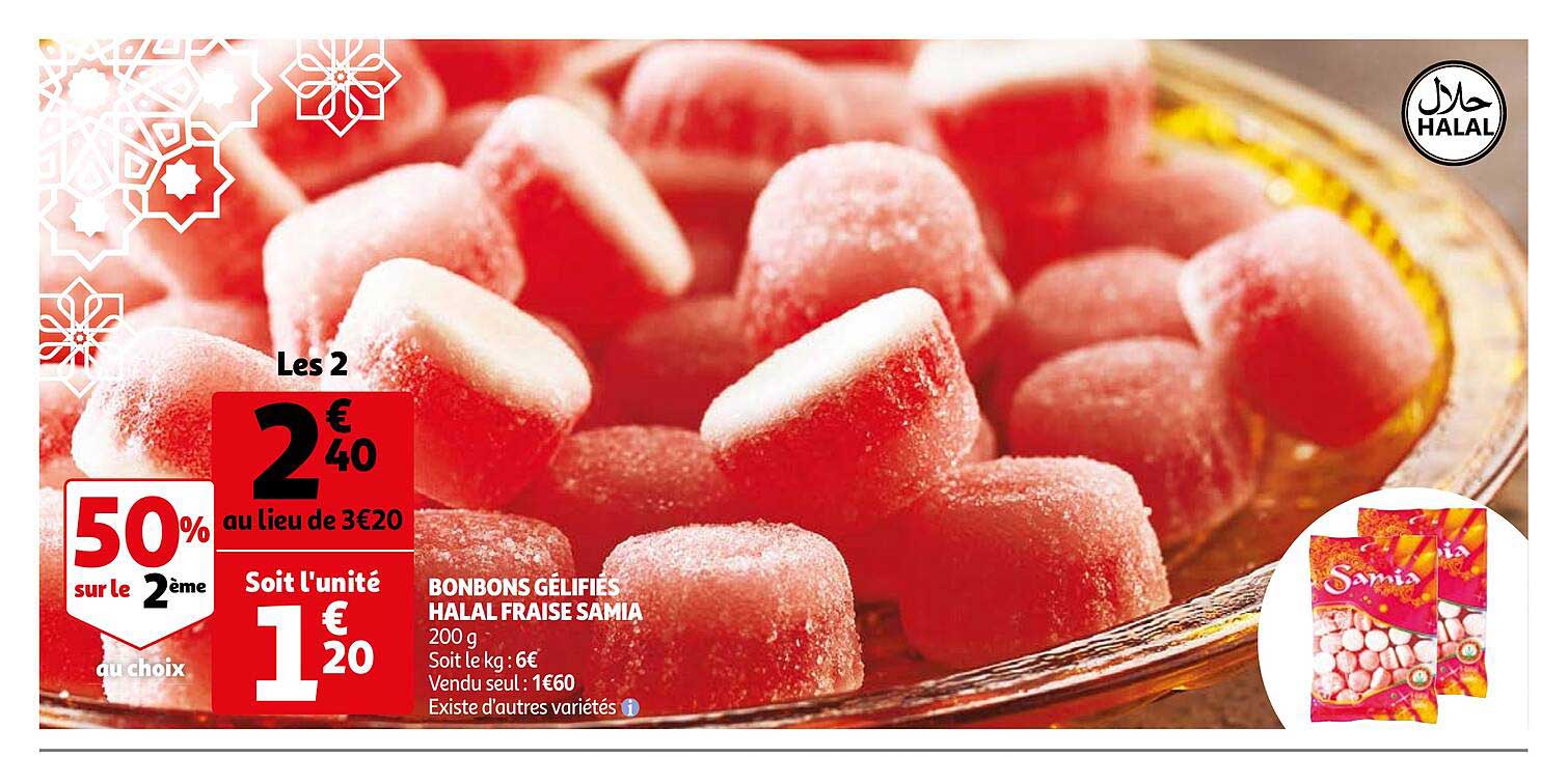 Bonbons Gélifiés Halal Fraise Samia