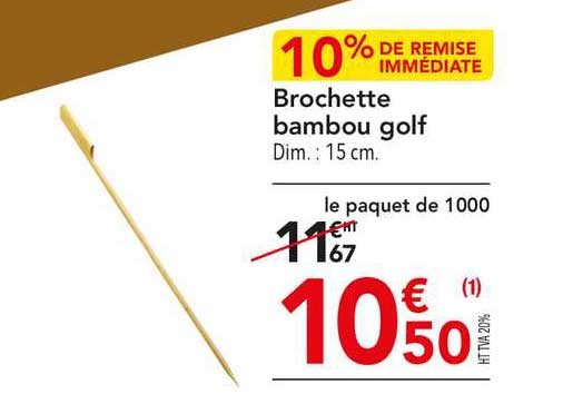 brochette bambou golf