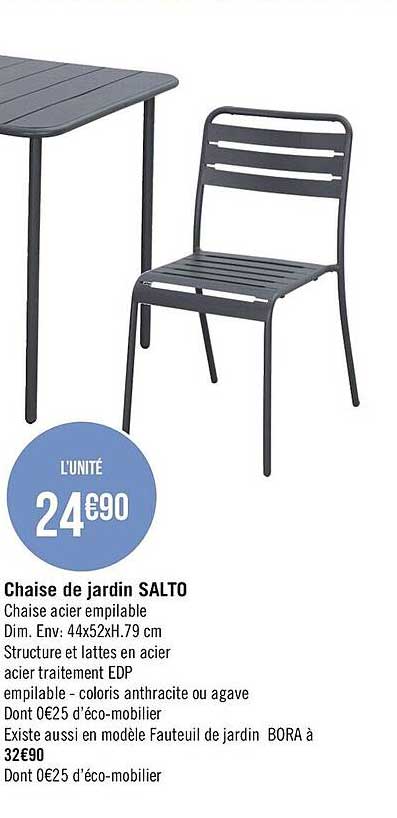 chaise de jardin salto