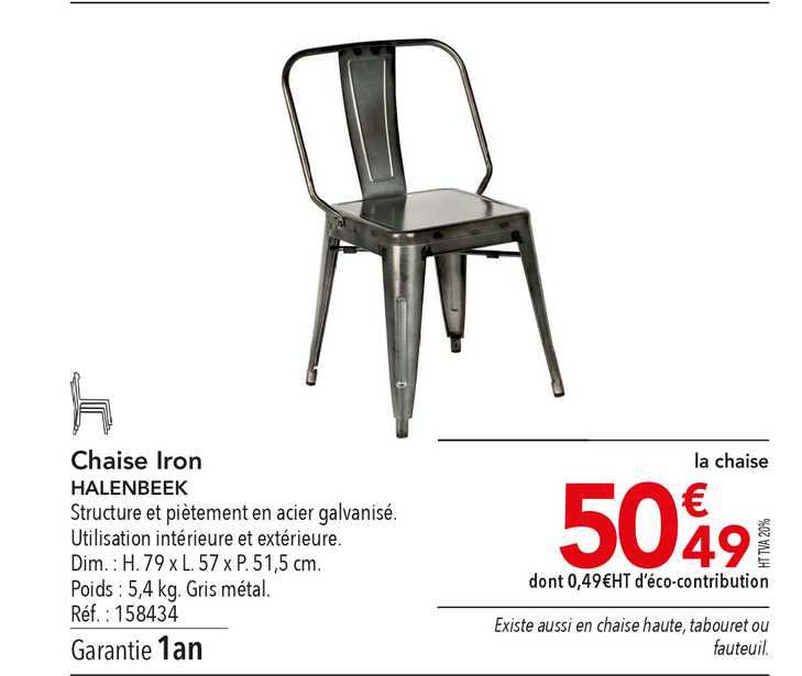 chaise iron halenbeek