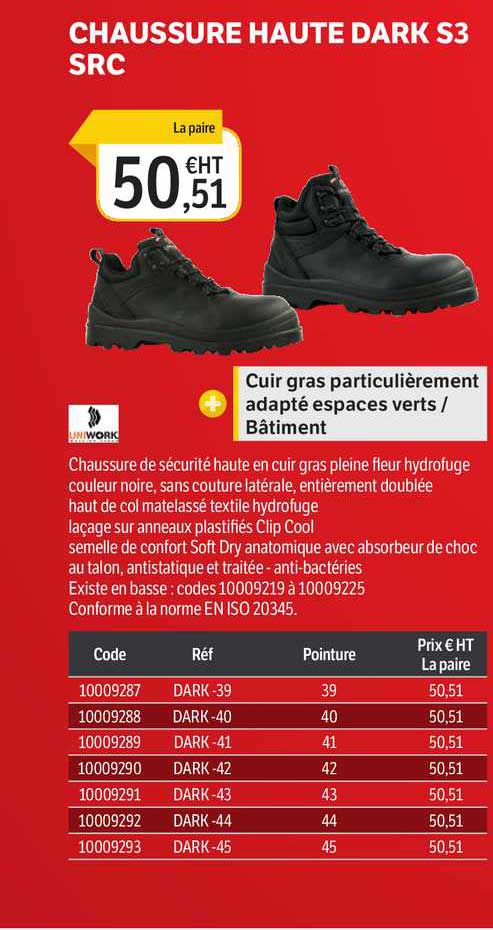 chaussure haute dark s3 src