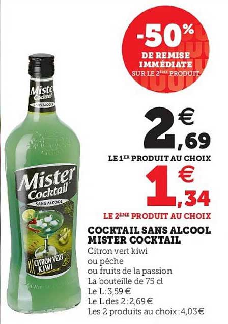 cocktail sans alcool mister cocktail