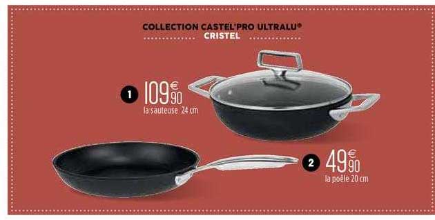 Collection Castel'pro Ultralu : La Sauteuse 24 Cm, La Poêle 20 Cm