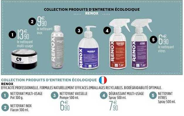 collection produits d'entretien écologique renox