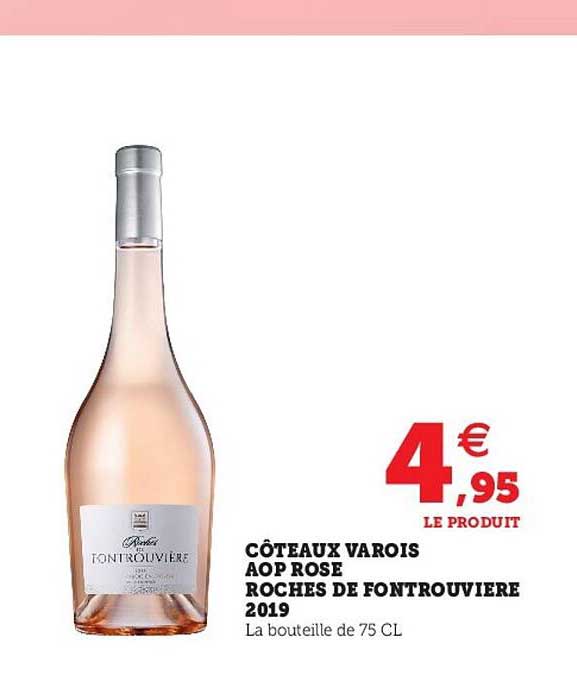 côteaux varois aop rosé roches de fontrouvière 2019