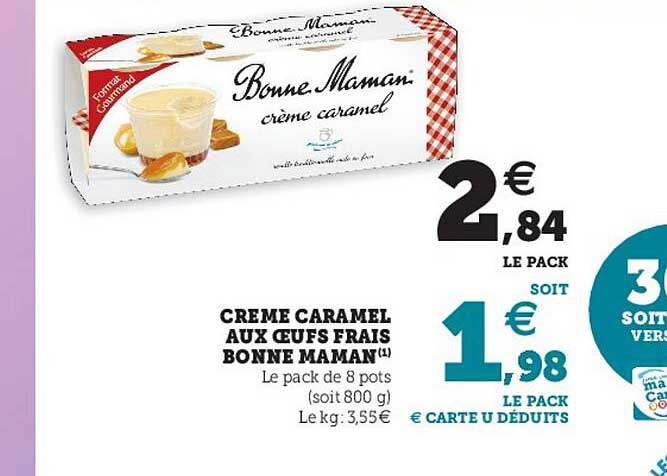 crème caramel aux oeufs frais bonne maman