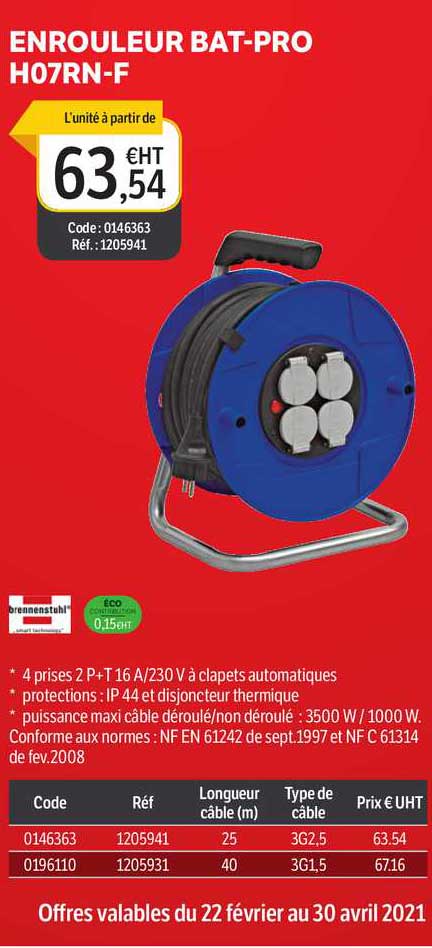 enrouleur bat-pro h07rn-f