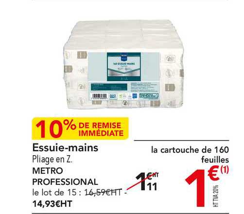 essuie-mains metro professional